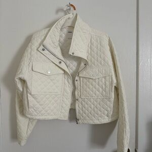 ELODIE cropped white jacket size small GREAT CONDITION
